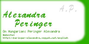 alexandra peringer business card